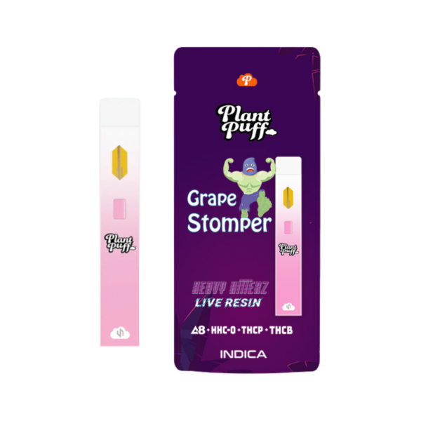 Plant Puff Heavy Hitters Grape Stomper Indica Live Resin Vape Pen Bulk