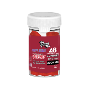 Black Cherry Gelato Heavy Hitterz Blend Hybrid Gummies 20ct Bulk