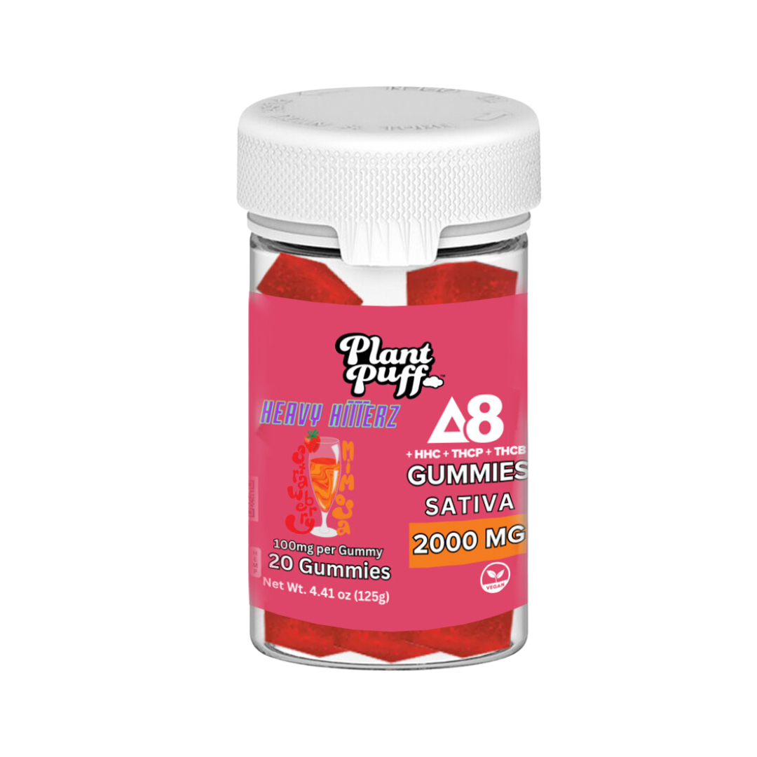 Strawberry Mimosa Heavy Hitter Blend Hybrid Gummies 20ct Bulk